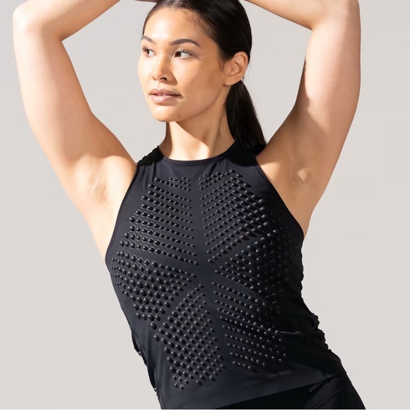 Black Embellished Sleeveless Tank Top G-Tank Gravity Sportswear - Picture 6 of 10